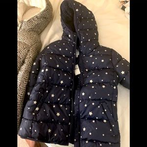 GAP kids Navy stars puffer - Sherpa lining.